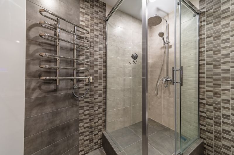 Tile-Design Shower Enclosure
