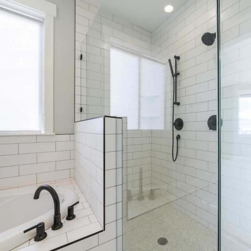 Shower with Compact Fixtures